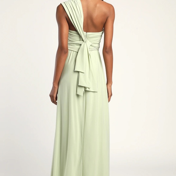 Lulus Start Your Romance Sage Green Strapless Convertible Maxi Dress - Picture 3 of 9